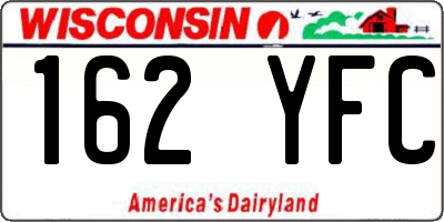WI license plate 162YFC