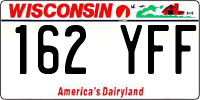 WI license plate 162YFF