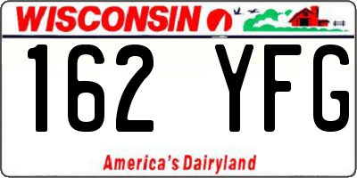 WI license plate 162YFG