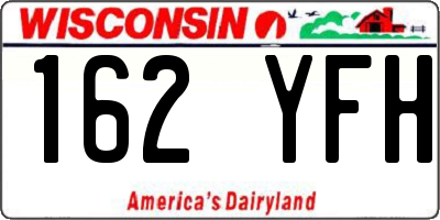 WI license plate 162YFH