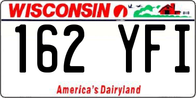 WI license plate 162YFI