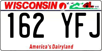 WI license plate 162YFJ