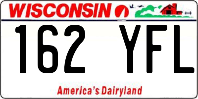 WI license plate 162YFL