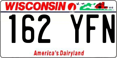 WI license plate 162YFN