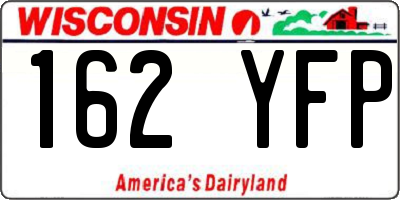 WI license plate 162YFP
