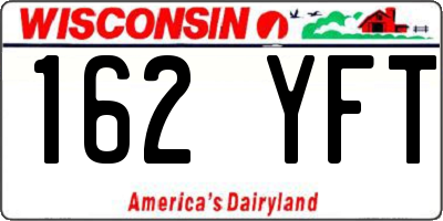 WI license plate 162YFT