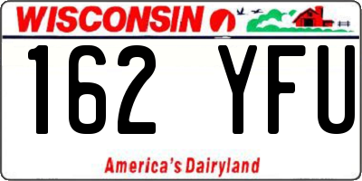 WI license plate 162YFU