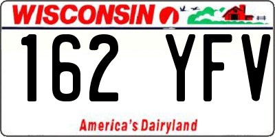 WI license plate 162YFV