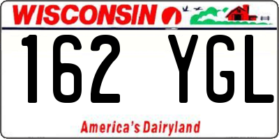 WI license plate 162YGL