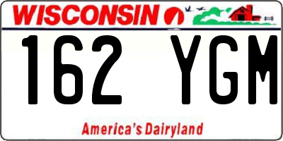 WI license plate 162YGM