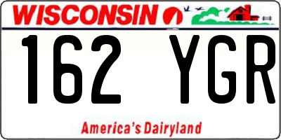 WI license plate 162YGR