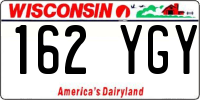 WI license plate 162YGY