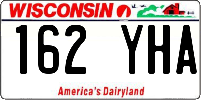 WI license plate 162YHA