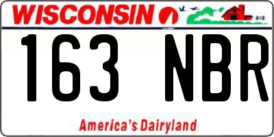 WI license plate 163NBR