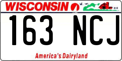 WI license plate 163NCJ