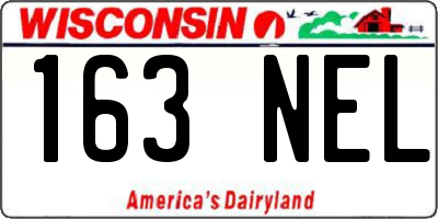 WI license plate 163NEL