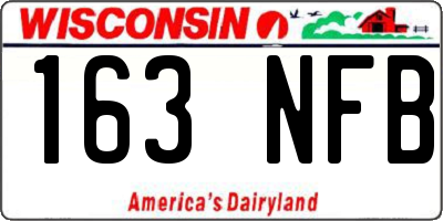 WI license plate 163NFB