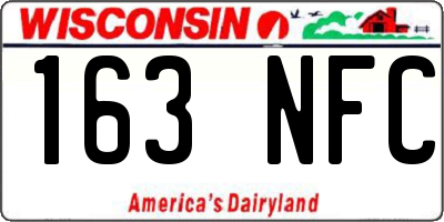 WI license plate 163NFC