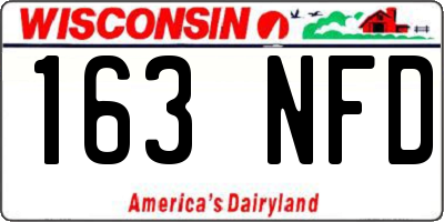 WI license plate 163NFD