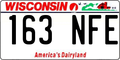 WI license plate 163NFE