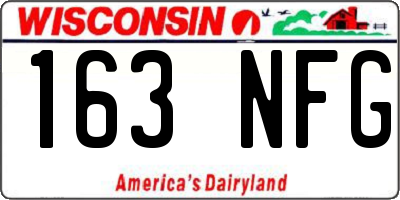 WI license plate 163NFG