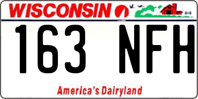 WI license plate 163NFH
