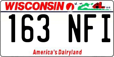 WI license plate 163NFI