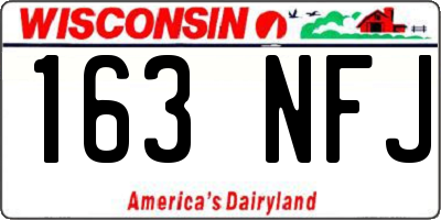 WI license plate 163NFJ