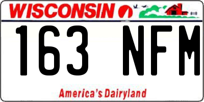 WI license plate 163NFM