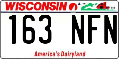 WI license plate 163NFN
