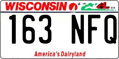 WI license plate 163NFQ