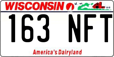 WI license plate 163NFT