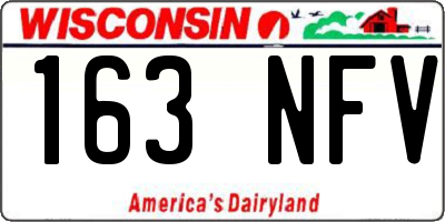 WI license plate 163NFV