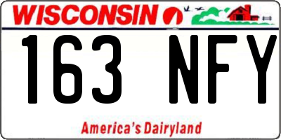 WI license plate 163NFY