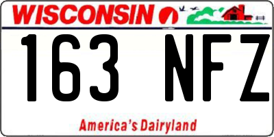 WI license plate 163NFZ