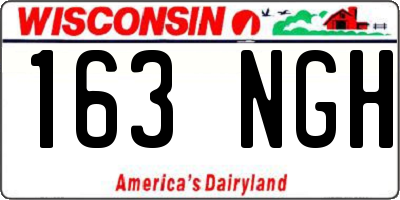 WI license plate 163NGH