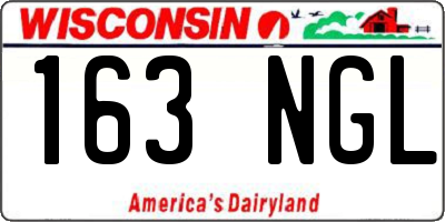 WI license plate 163NGL