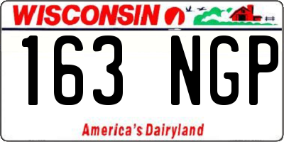 WI license plate 163NGP