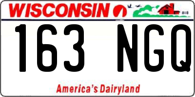 WI license plate 163NGQ