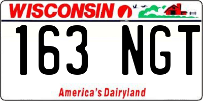 WI license plate 163NGT