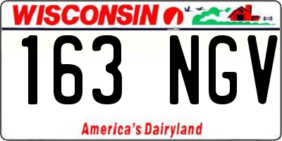 WI license plate 163NGV