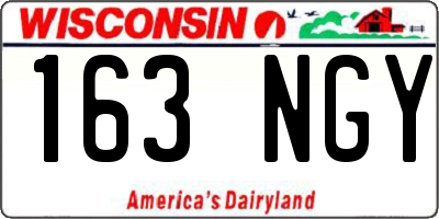 WI license plate 163NGY