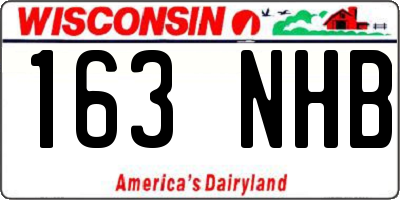 WI license plate 163NHB