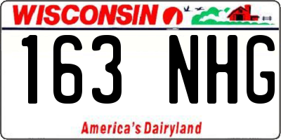 WI license plate 163NHG