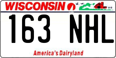 WI license plate 163NHL