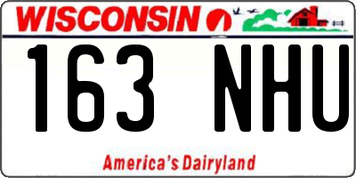 WI license plate 163NHU