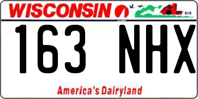 WI license plate 163NHX