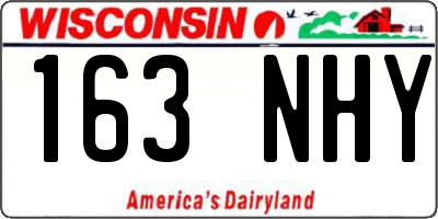 WI license plate 163NHY