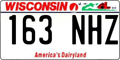 WI license plate 163NHZ