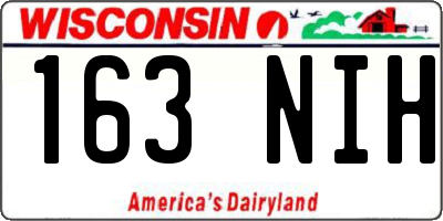 WI license plate 163NIH